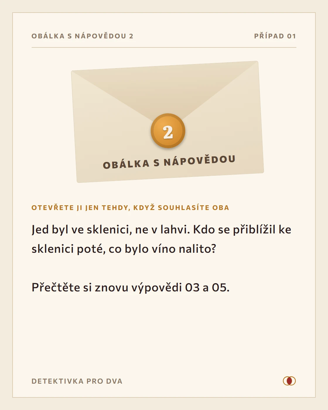 Obálka s nápovědou